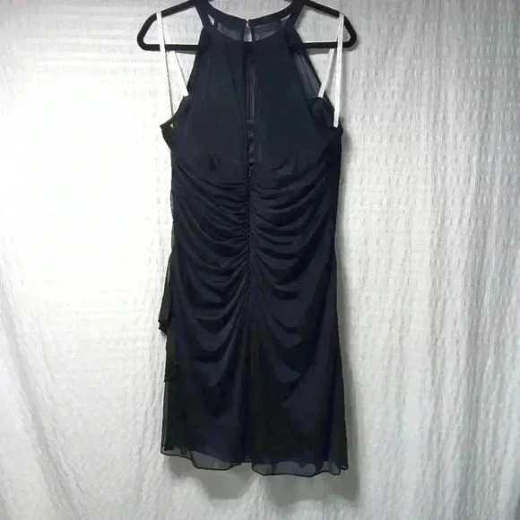 David's Bridal Short High  Neck Mesh Sleeveless Dress. Ladies size 16 - Picture 2 of 7